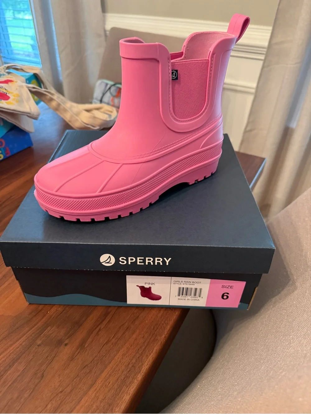 Sperry Kids Bubblegum Pink Chelsea Rain Boot